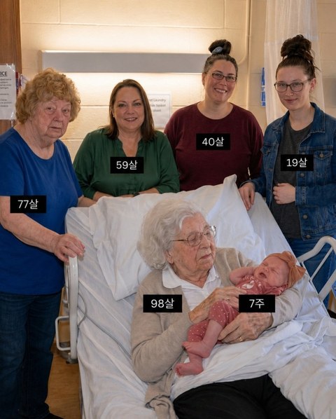 세상에 이런 가족이? 무려 6대가 모인 사진