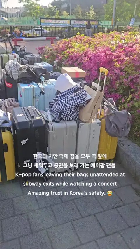 한국 치안 믿고 짐 맡겨둔 K-POP 팬들