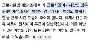 점심시간 1시간이 당연한 권리라는 요즘 세대 반응