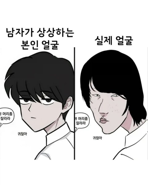 내 얼굴이 이렇다고? 상상과 현실의 차이