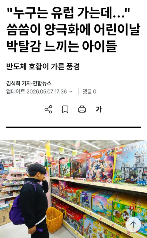 가족 여행과 아이들의 상대적 박탈감 문제