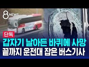 버스기사, 트럭 바퀴에 사망…운전대 잡은 채